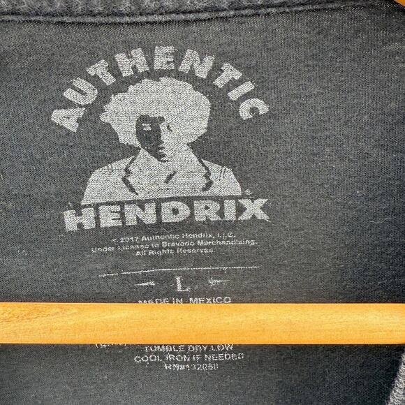 Jimi Hendrix American Flag rock music Authentic black shirt Size Large - Picture 3 of 6